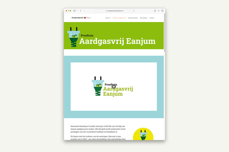 visuele indentiteit energiecoöperatie & proeftuin aardgasvrij eanjum